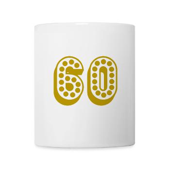 60. 60 ANS. 60e ANNIVERSAIRE. ANNIVERSAIRE 60 ANS. - Mug blanc - blanc - Devant