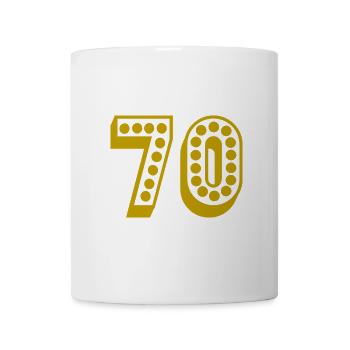 70. 70 ANS. 70e ANNIVERSAIRE. ANNIVERSAIRE 70 ANS. - Mug blanc - blanc - Devant