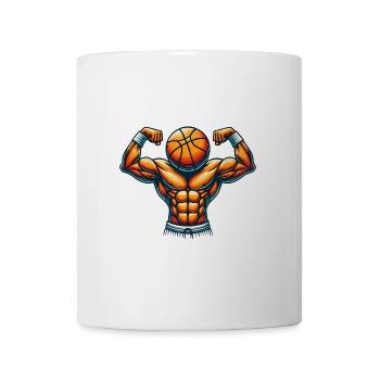 Muscular Basketball Flex TShirt Design - Mug - white - Front
