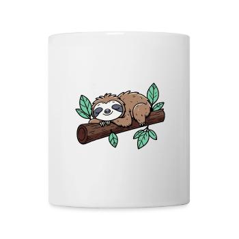 Good night! Sleep sleepy head sloth on branch - Mug - white - Front