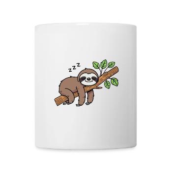 Sloth Branch Scarf Hat Sleep Work Break Chill - Mug - white - Front