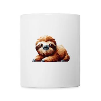Bébé paresseux polygone repos détente pause détente - Mug blanc - blanc - Devant