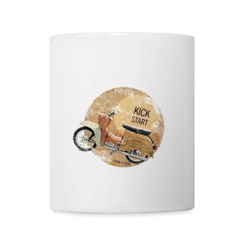 kickstart schwalbe simson ddr vintage - Tasse - Weiß - Vorne