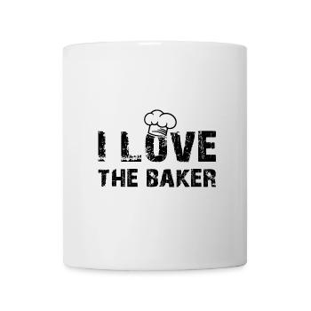 Ich liebe den Bäcker mit Bäckermütze und Spruch - Tasse - Weiß - Vorne