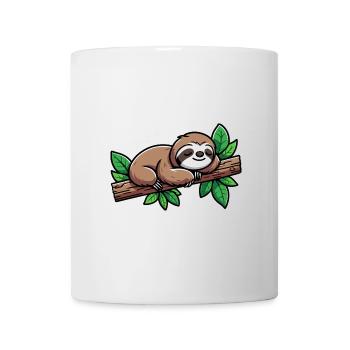 Good night! Sleep sleepy head sloth on branch - Mug - white - Front