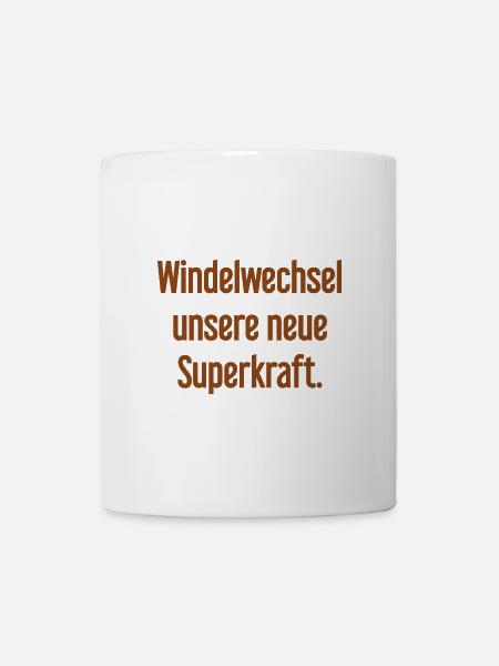 Changement de couche – notre nouveau superpouvoir - Mug blanc - blanc
