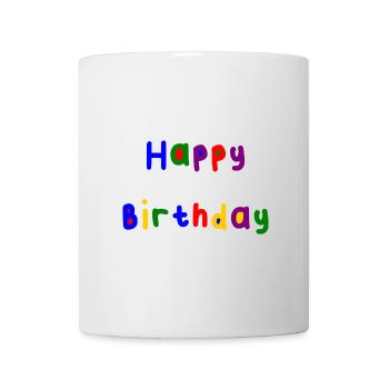 HAPPY BIRTHDAY. HAPPY BIRTHDAY. BIRTHDAY. - Mug - white - Front