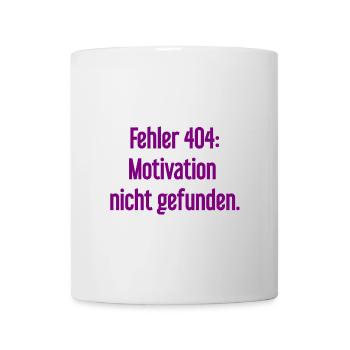 Erreur 404 : Motivation introuvable - Mug blanc - blanc - Devant