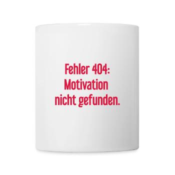 Erreur 404 : Motivation introuvable - Mug blanc - blanc - Devant