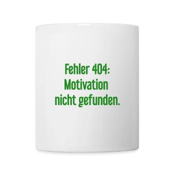 Erreur 404 : Motivation introuvable - Mug blanc - blanc - Devant