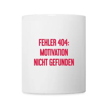 Erreur 404 : Motivation introuvable - Mug blanc - blanc - Devant