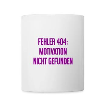 Erreur 404 : Motivation introuvable - Mug blanc - blanc - Devant