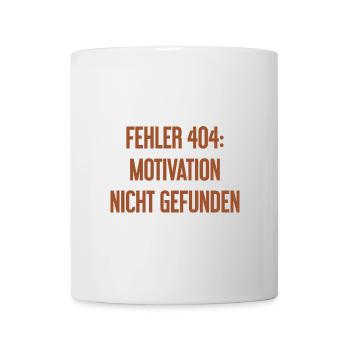 Erreur 404 : Motivation introuvable - Mug blanc - blanc - Devant