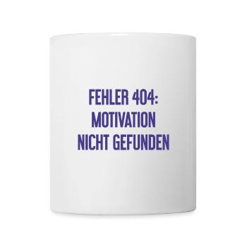 Erreur 404 : Motivation introuvable - Mug blanc - blanc - Devant