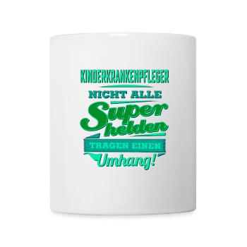 Superheld grünen Umhang - Kinderkrankenpfleger - - Tasse - Weiß - Vorne