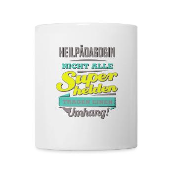 NEON Design für Superhelden - Heilpädagogin - G - Tasse - Weiß - Vorne
