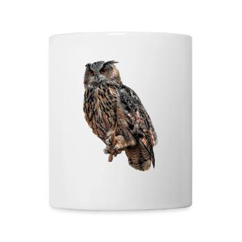 The eagle owl is a hunter of the dusk and the night. - Mug - white - Front