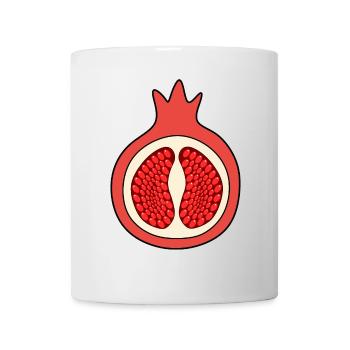 Pomegranate apple fruit red red fruits vegan - Mug - white - Front
