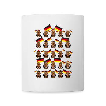 Bären Sport Team mit Fahnen. - Tasse - Weiß - Vorne