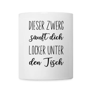 Schwarzweiß Quadrat Minimal - Tasse - Weiß - Vorne