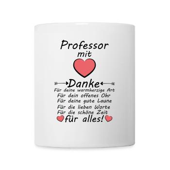 Danke an Professor zum Abschied Abschiedsgeschenk - Tasse - Weiß - Vorne