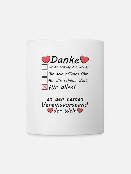 Danke sagen an Vereinsvorstand zum Abschied - Tasse - Weiß