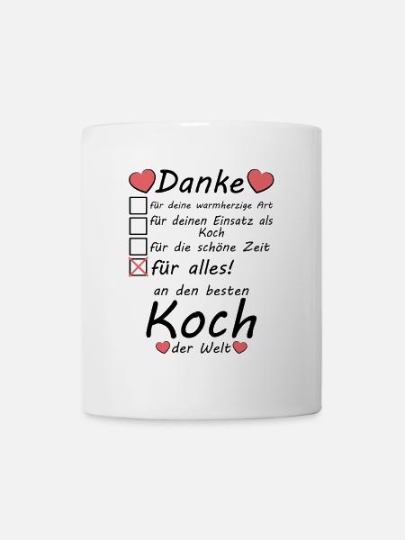 Beste Koch Dankeschön Danke sagen zum Abschied - Tasse - Weiß