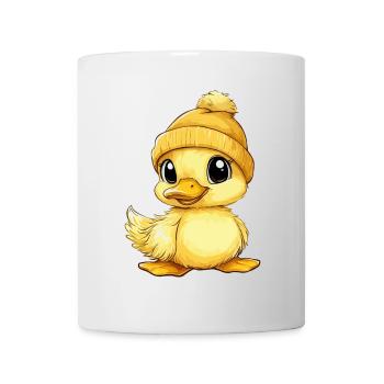 canard mignon mignon bébé enfants animal caneton dessin animé - Mug blanc - blanc - Devant
