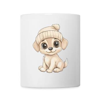 chien mignon mignon bébé enfants animal chiot dessin animé - Mug blanc - blanc - Devant