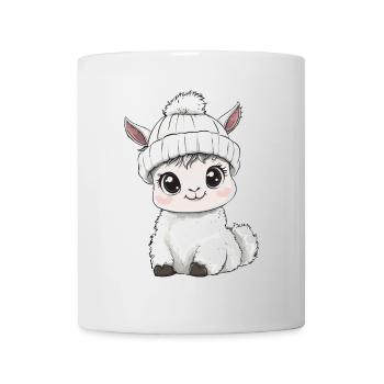 Llama Cute Cute Baby Kids Animal Alpaca Cartoon - Mug - white - Front