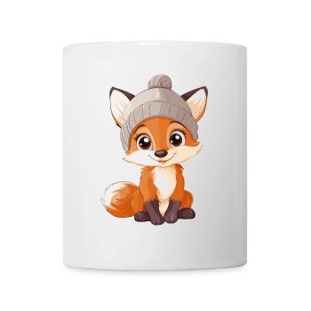renard mignon mignon bébé enfants animal dessin animé - Mug blanc - blanc - Devant
