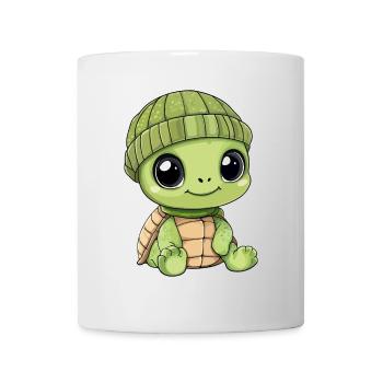 tortue mignon mignon bébé enfants animal dessin animé - Mug blanc - blanc - Devant