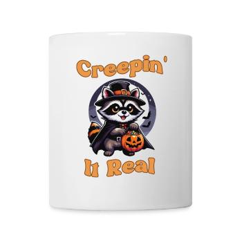 Halloween 2024 Cute Raccoon Pumpkin Cute Funny - Mug - white - Front