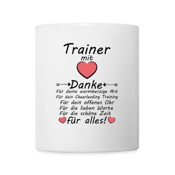 Cheerleader Trainer Danke für Alles zum Abschied - Tasse - Weiß - Vorne