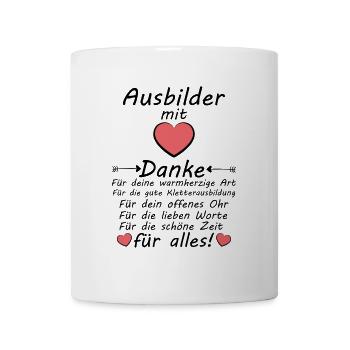 Klettern Ausbilder Danke sagen zum Abschied - Tasse - Weiß - Vorne