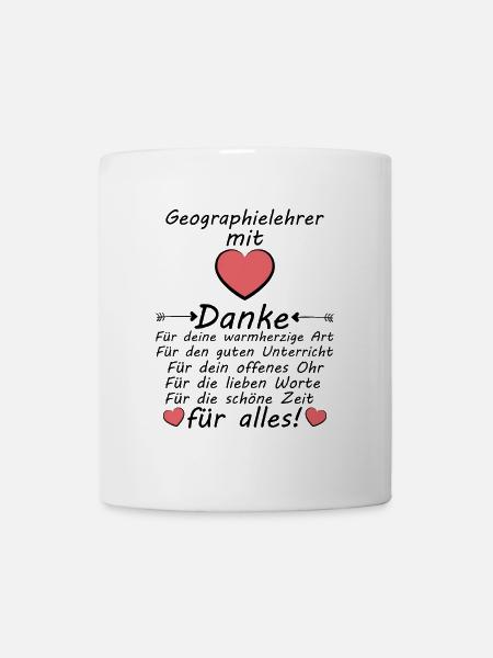 Geographie Lehrer Danke sagen zum Abschied Rente - Tasse - Weiß