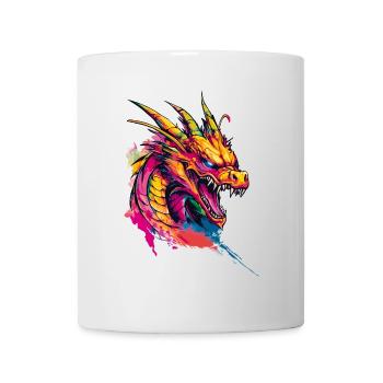 Dragon Colorful Fantasy Magic Mysticism Mythology Art - Mug - white - Front