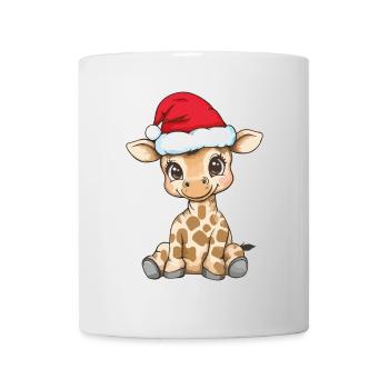 Giraffe Weihnachten Süß Niedlich Weihnachtlich - Tasse - Weiß - Vorne