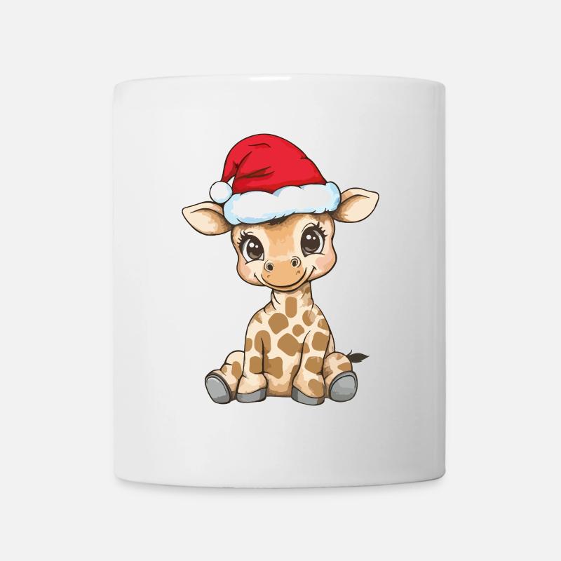 Giraffe Weihnachten Süß Niedlich Weihnachtlich - Tasse - Weiß