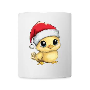 Poulet Noël mignon Noël mignon Noël - Mug blanc - blanc - Devant