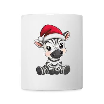 Zebra Weihnachten Süß Niedlich Xmas Weihnachtlich - Tasse - Weiß - Vorne