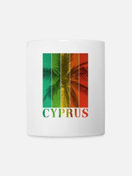 Zypern Cyprus Sommer Palmen Strand Meer Urlaub - Tasse - Weiß