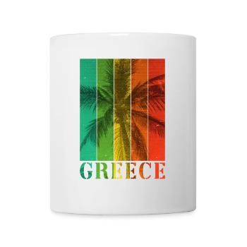 Greece Summer Palm Trees Beach Sea Holidays - Mug - white - Front