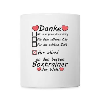 Beste Boxtrainer Danke sagen zum Abschied - Tasse - Weiß - Vorne