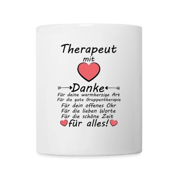 Gruppentherapie Therapeut Danke zum Abschied - Tasse - Weiß - Vorne