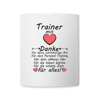 Personal Trainer Training Danke sagen Abschied - Tasse - Weiß - Vorne