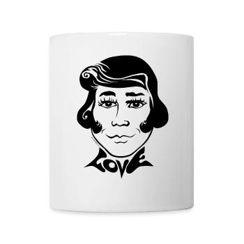 60s Love Sixties unisex Gesicht divers trans - Tasse - Weiß - Vorne