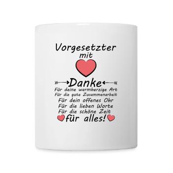 Danke an Vorgesetzter Abschiedsgeschenk Abschied - Tasse - Weiß - Vorne