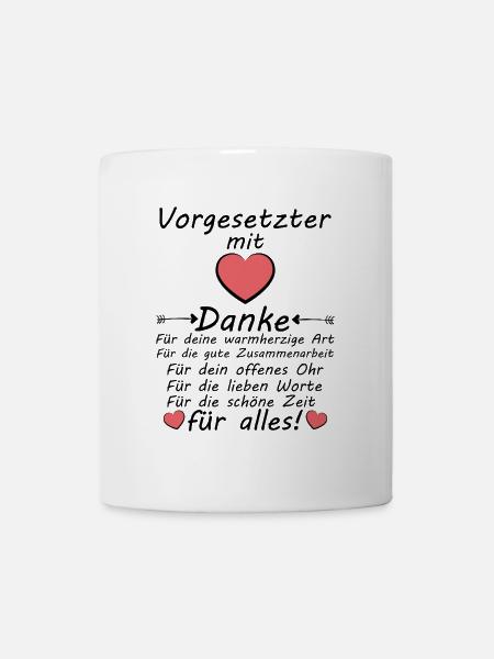 Danke an Vorgesetzter Abschiedsgeschenk Abschied - Tasse - Weiß