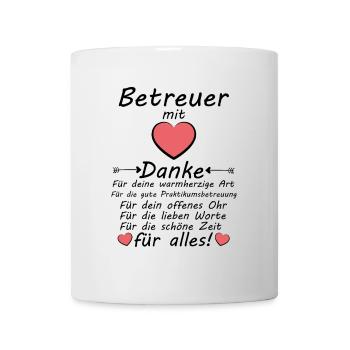 Praktikumsbetreuer Danke zum Abschied - Tasse - Weiß - Vorne